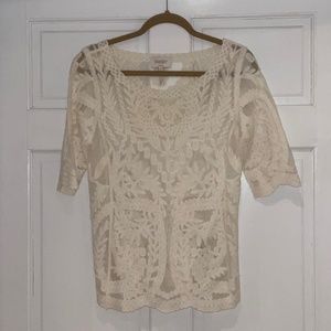 Laundry sheer lace top